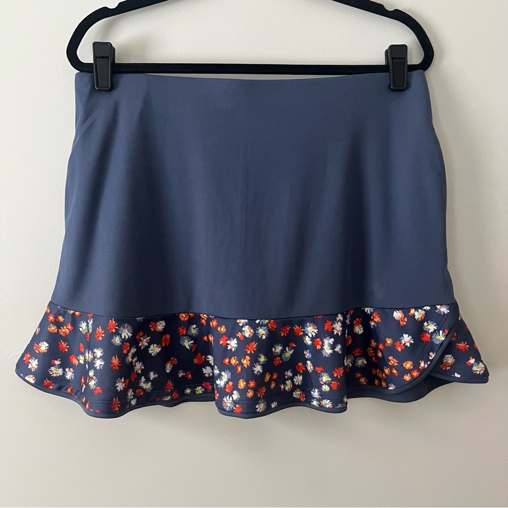Callaway Golf Skirt With Shorts Large Blue Floral